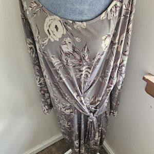 Moci paisley print side tie faux wrap dress size 3x